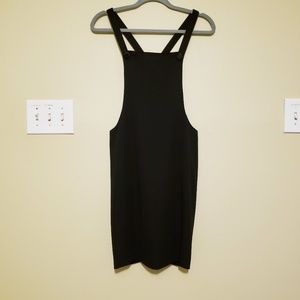 Vintage black pinafore overall dress